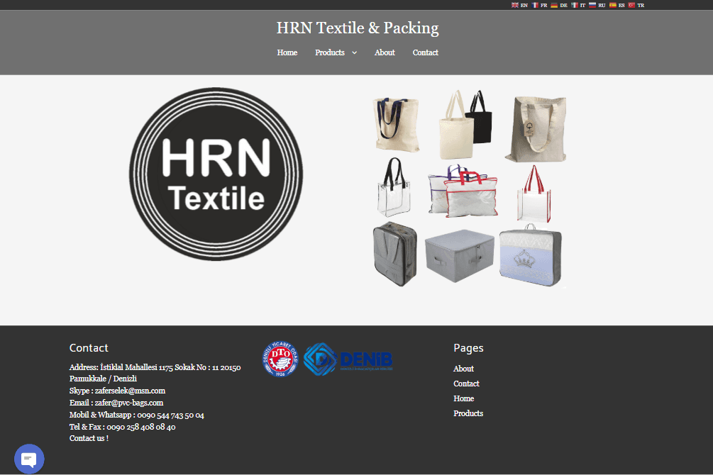 WordPress Textile Company Website